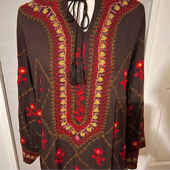 Ivy Jane embroidered bohemian caftan dress BR - Picture 2 of 14